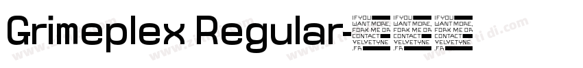 Grimeplex Regular字体转换